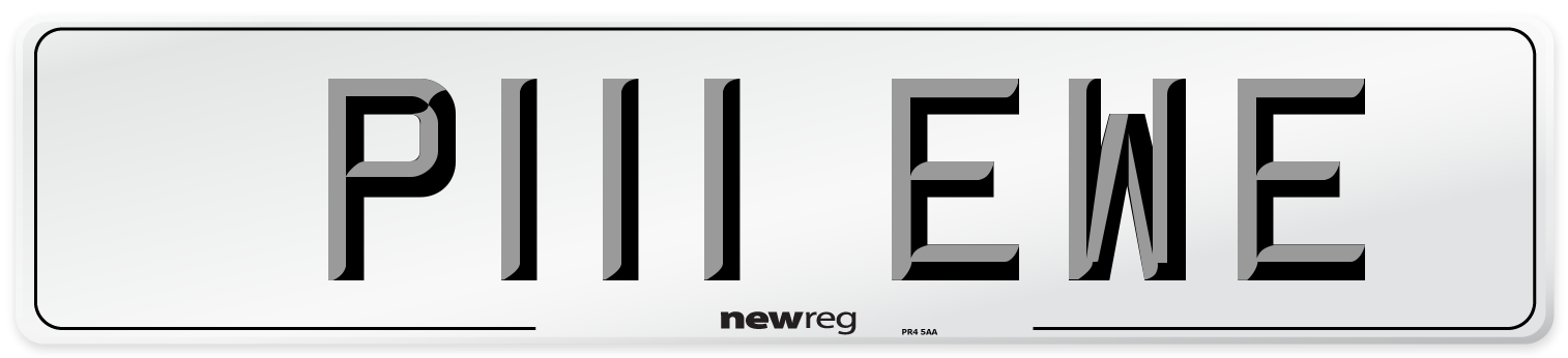 P111 EWE Number Plate from New Reg